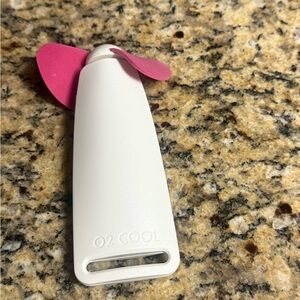 Portable Fan - White and Pink